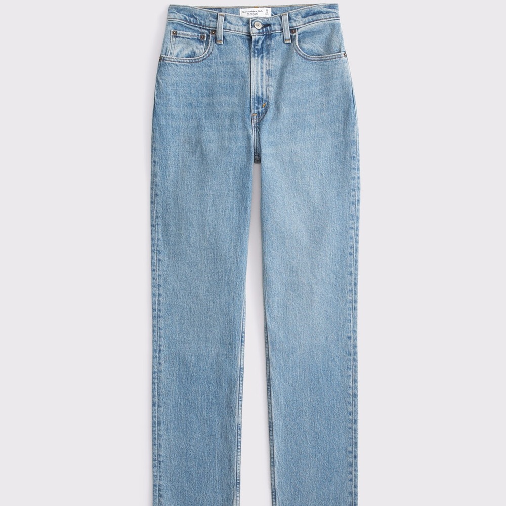 Abercrombie & Fitch Curve Love Ultra High Rise 90s Straight Jean 25/0 Long